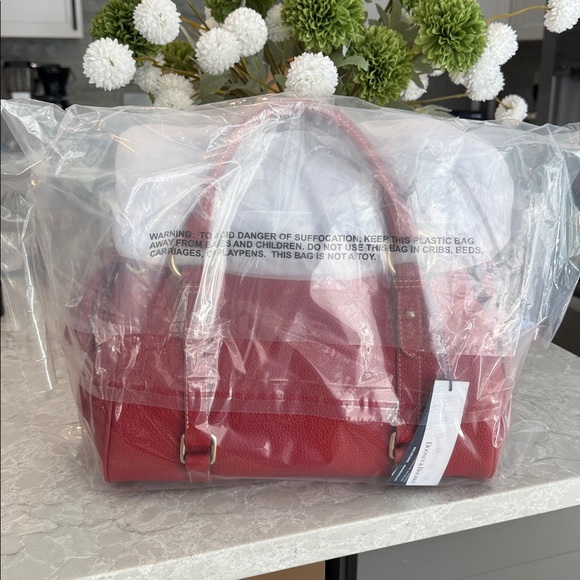 Dooney & Bourke RED  Pebble Grain Satchel - Picture 3 of 12